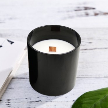 wooden wick glass jar candle, wooden wick glass jar candle