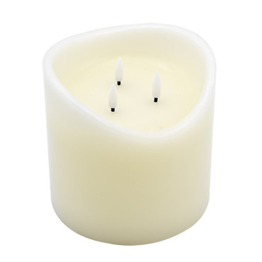 3 Wick LED Ivory Pillar Candle, L-Y150150FBB-H